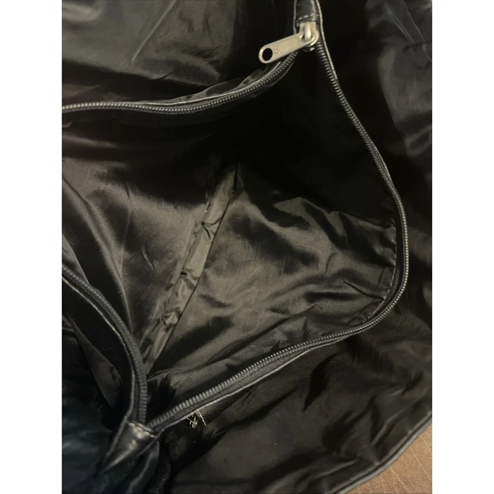 Latico Vintage Black Leather Messenger Briefcase Travel Tote Crossbody Work Bag